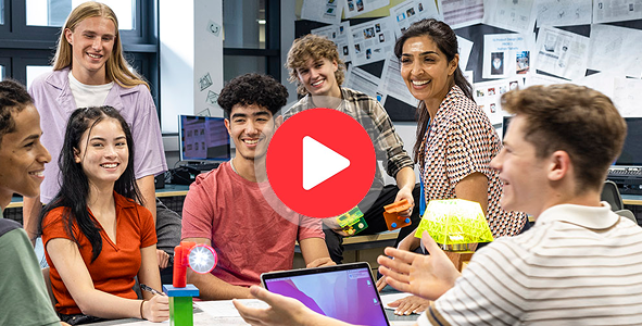 Group collaboration in a learning environment.