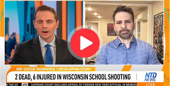 Aron Boxer on news program - live TV with Anchor