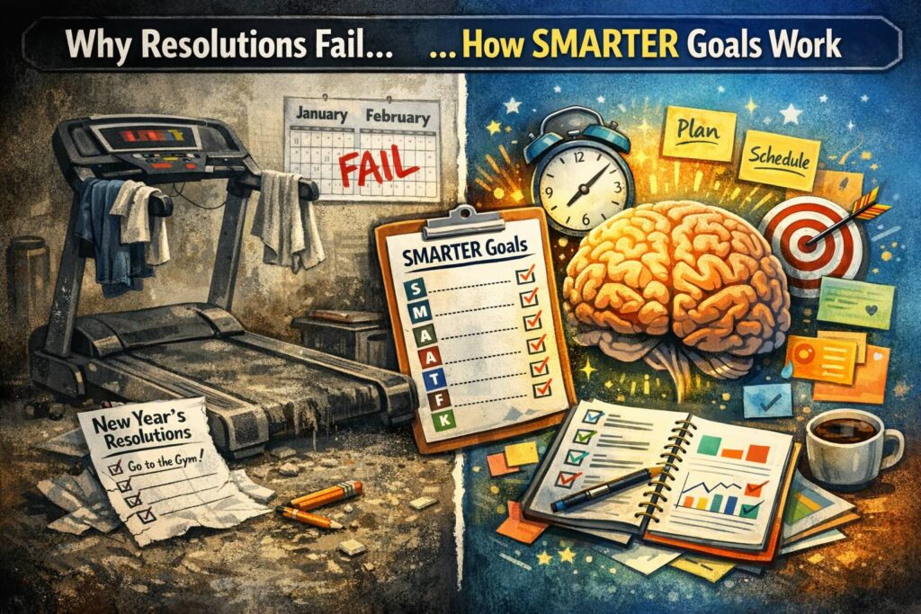 New Year’s resolutions using executive functioning skills and SMARTER goals framework