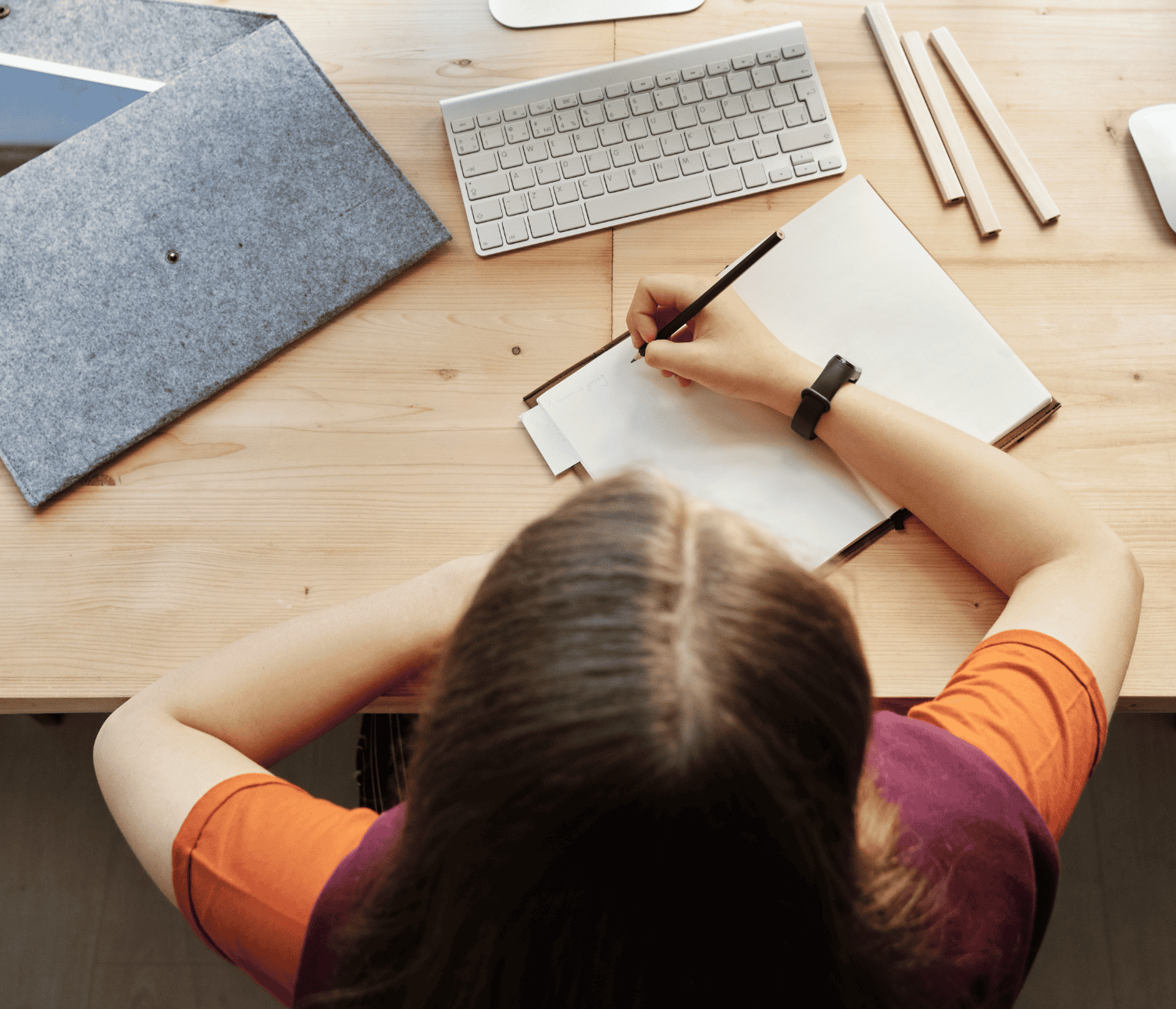High school student receiving one-on-one academic tutoring